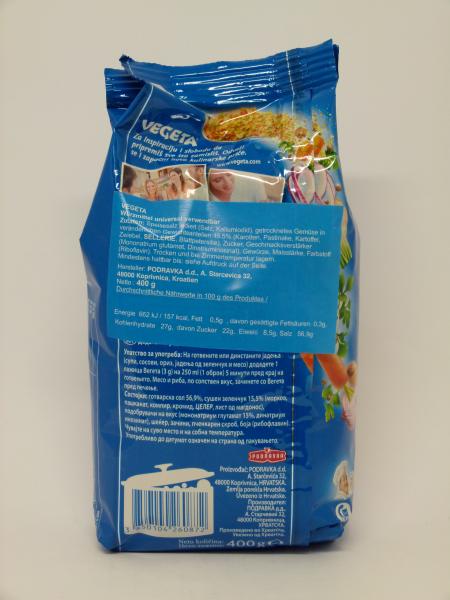 Podravka Vegeta, Nettogewicht 400g
